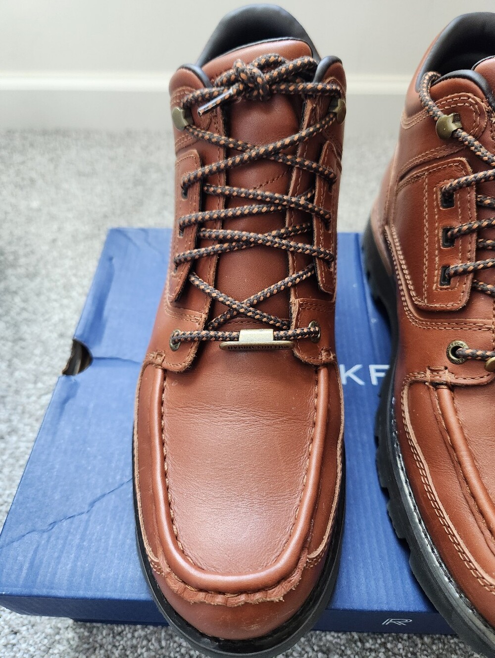 Rockport Men's Tan Brown Leather Waterproof Boots - Picture 7 of 10